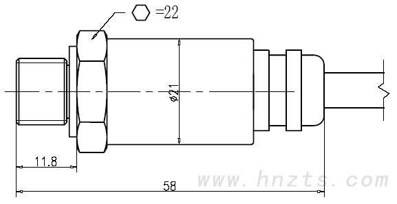 CYB320-C1型工程機械壓力變送器外形CAD圖