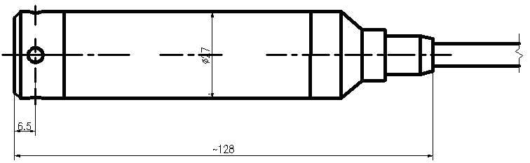 YWB040投入式防腐型液位變送器外形圖